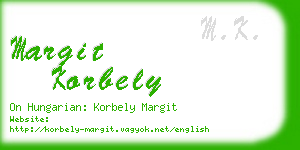 margit korbely business card